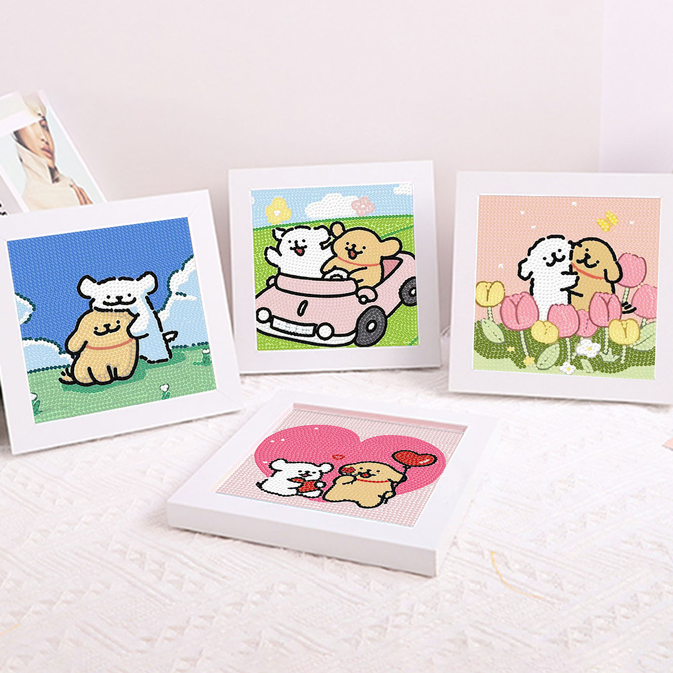 Cartoon Line Puppy Crystal Dia - đánh giá và giá Embroidery Ideas