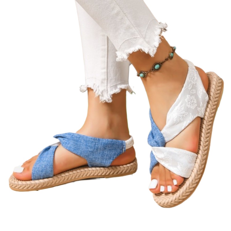 Summer Women Flat Sandals 2026 - đánh giá và giá Embroidery Canvas