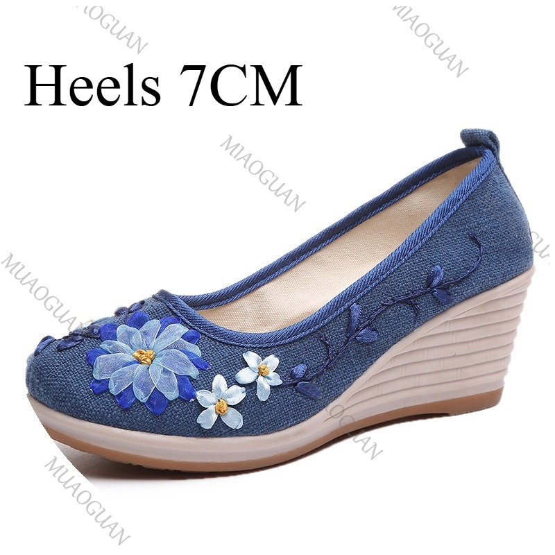 Embroidered Women Comfort Wedg - đánh giá và giá Embroidery Canvas