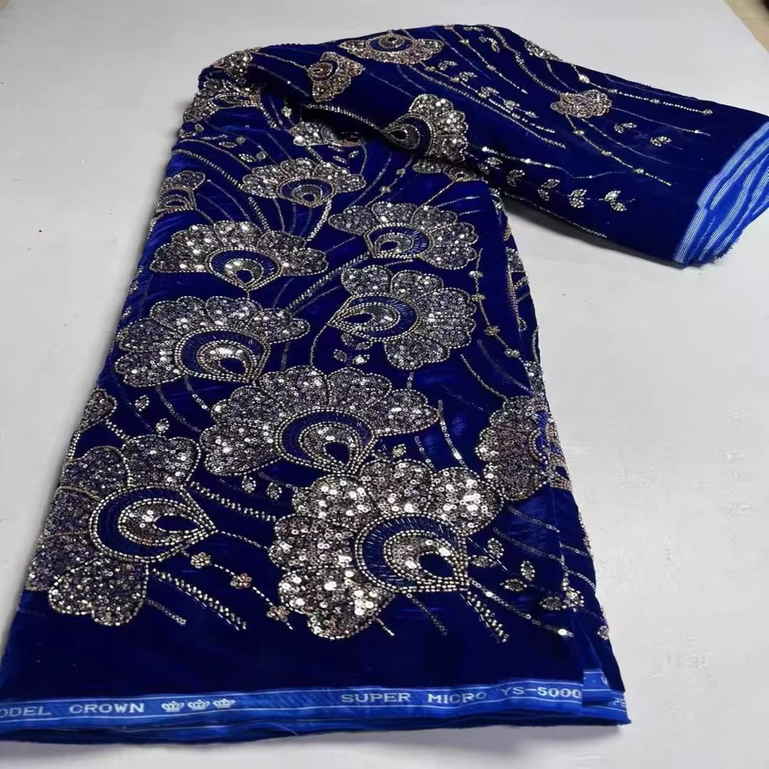 5yard New velvet tela Sequin b - đánh giá và giá Embroidery Youtube