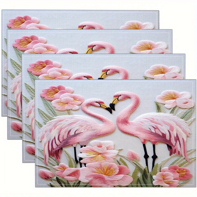 Flamingo Pink Floral Embroider - đánh giá và giá Embroidery Effect