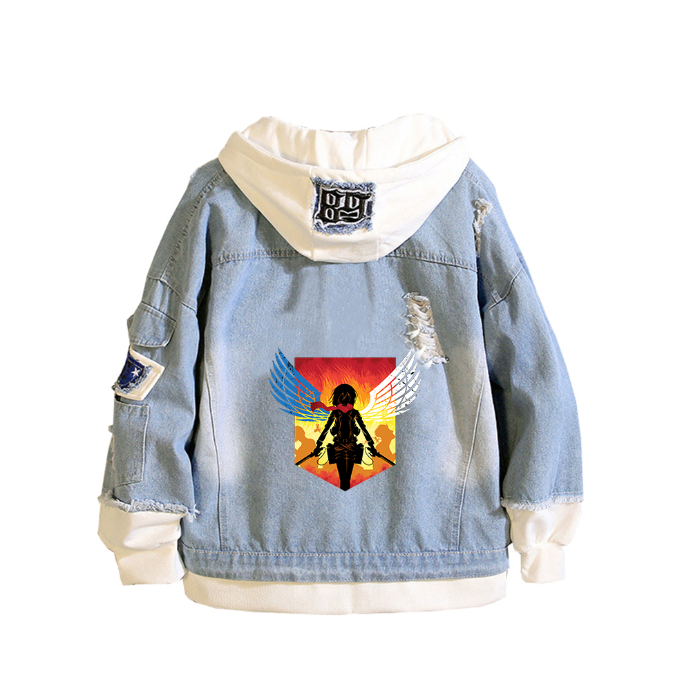 Attack on Titan Anime Denim Ja - đánh giá và giá Embroidery Jacket Jeans