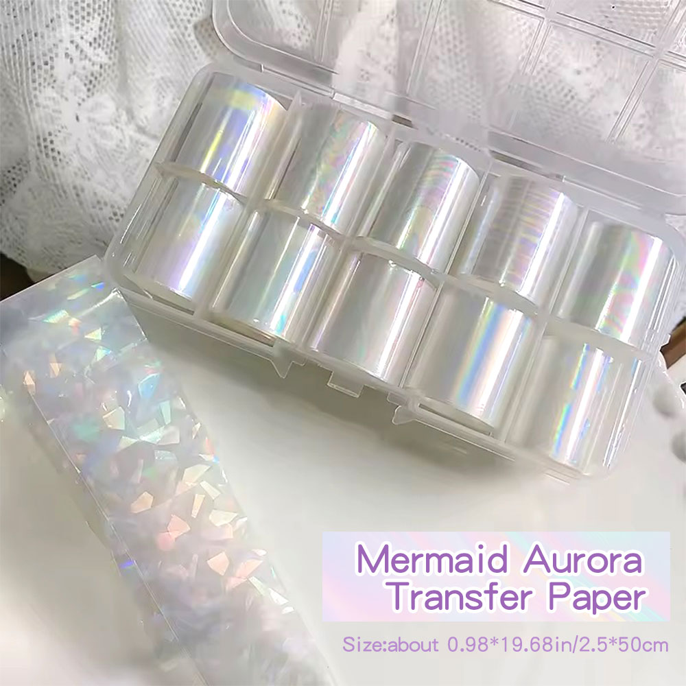10 Rolls Iridescent Mermaid Au - đánh giá và giá Transfer Paper Carbon