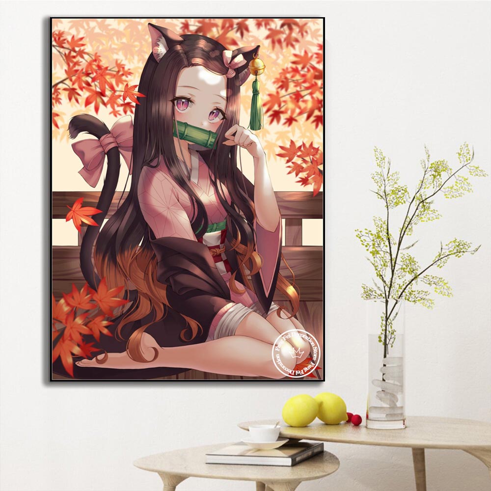 Frameless,DIY Anime Demon Slay - đánh giá và giá Embroidery Ideas