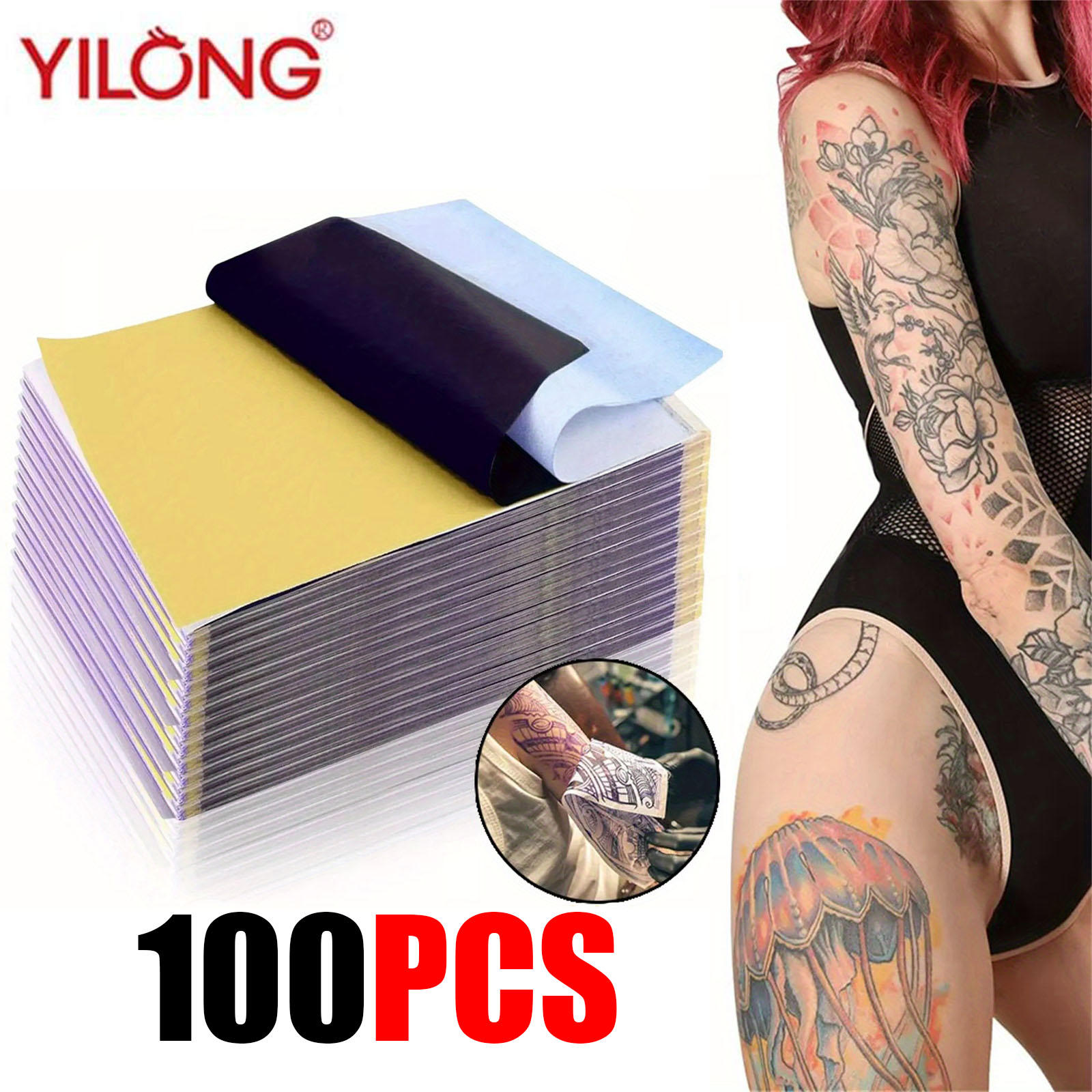 100PCS Professional Tattoo Tra - đánh giá và giá Transfer Paper Carbon