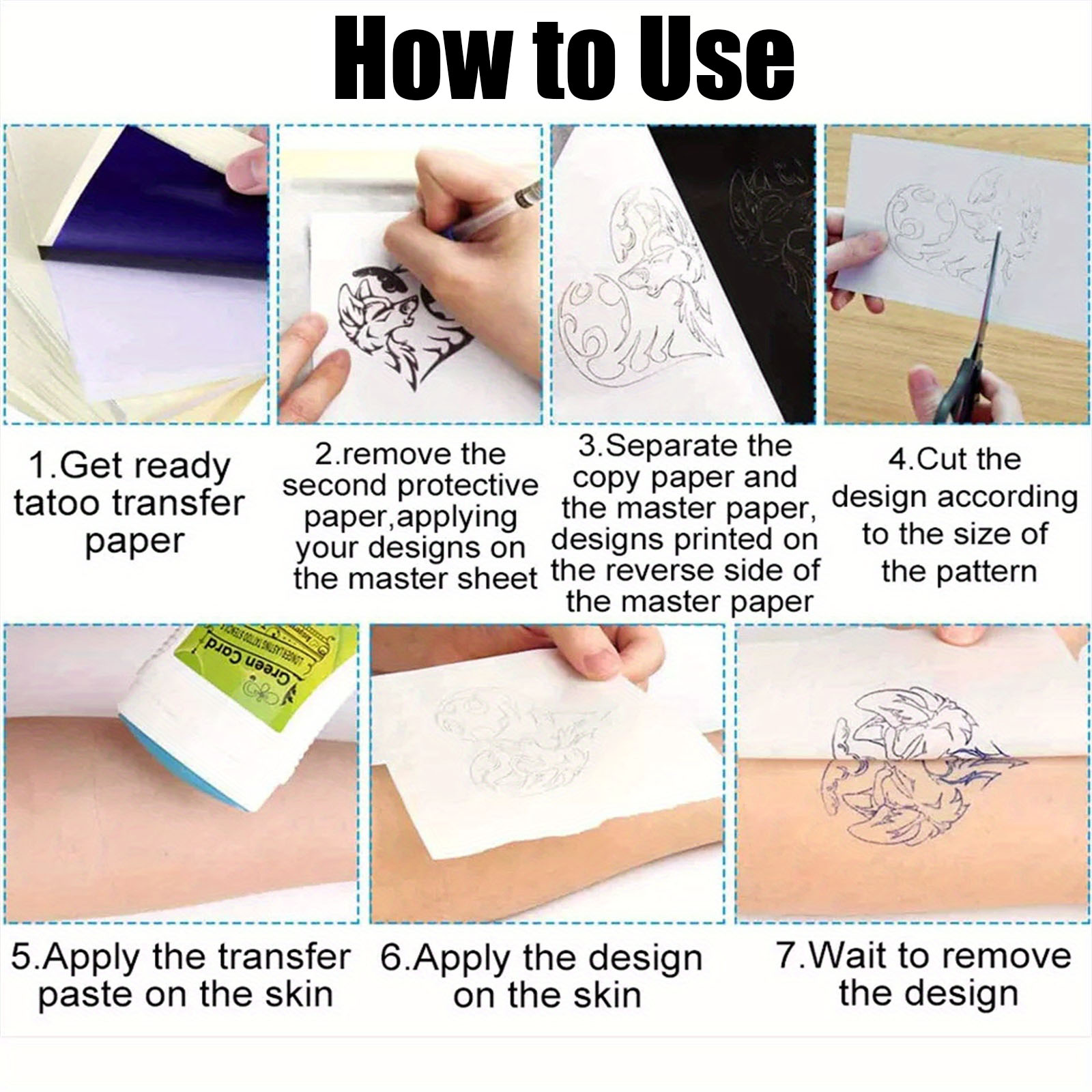 100PCS Professional Tattoo Tra - đánh giá và giá Transfer Paper Carbon