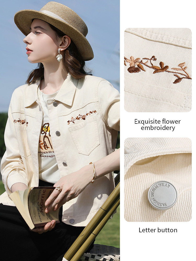 I BELIEVE YOU Women's 100 Cott - đánh giá và giá Embroidery Jacket Jeans