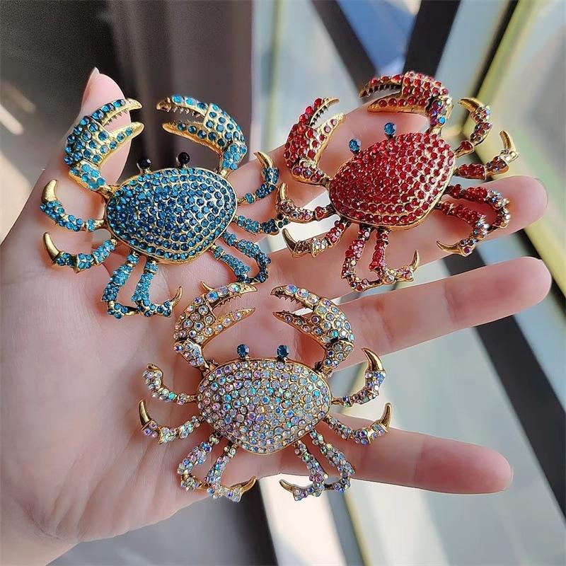 Fashion Rhinestone Crab Brooch - đánh giá và giá Embroidery Fish