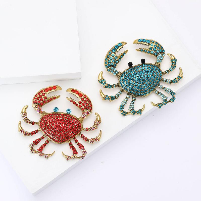 Fashion Rhinestone Crab Brooch - đánh giá và giá Embroidery Fish