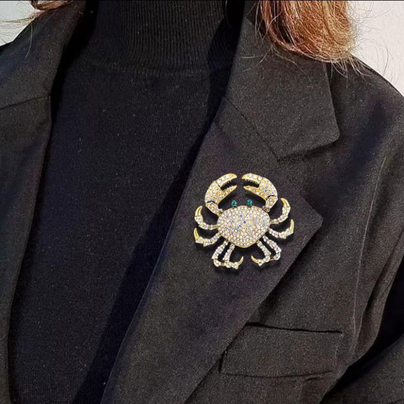Fashion Rhinestone Crab Brooch - đánh giá và giá Embroidery Fish