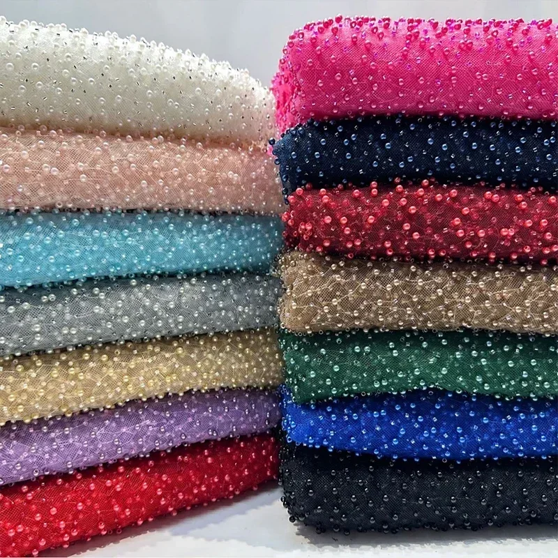 1yard Pearl Mesh Fabric Round  - đánh giá và giá Embroidery Youtube