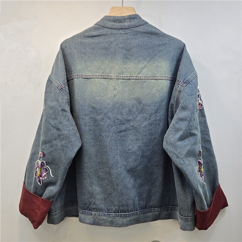 Heavy Work Sequins Flower Embr - đánh giá và giá Embroidery Jacket Jeans