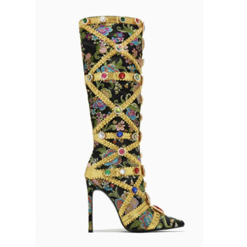 Multicolor Gemstone Gold Trim  - đánh giá và giá Embroidery Stitch