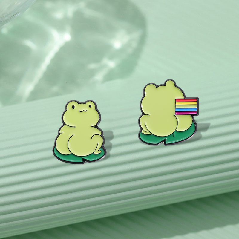 Cute Green Frog Enamel Pins Cu - đánh giá và giá Embroidery Fish