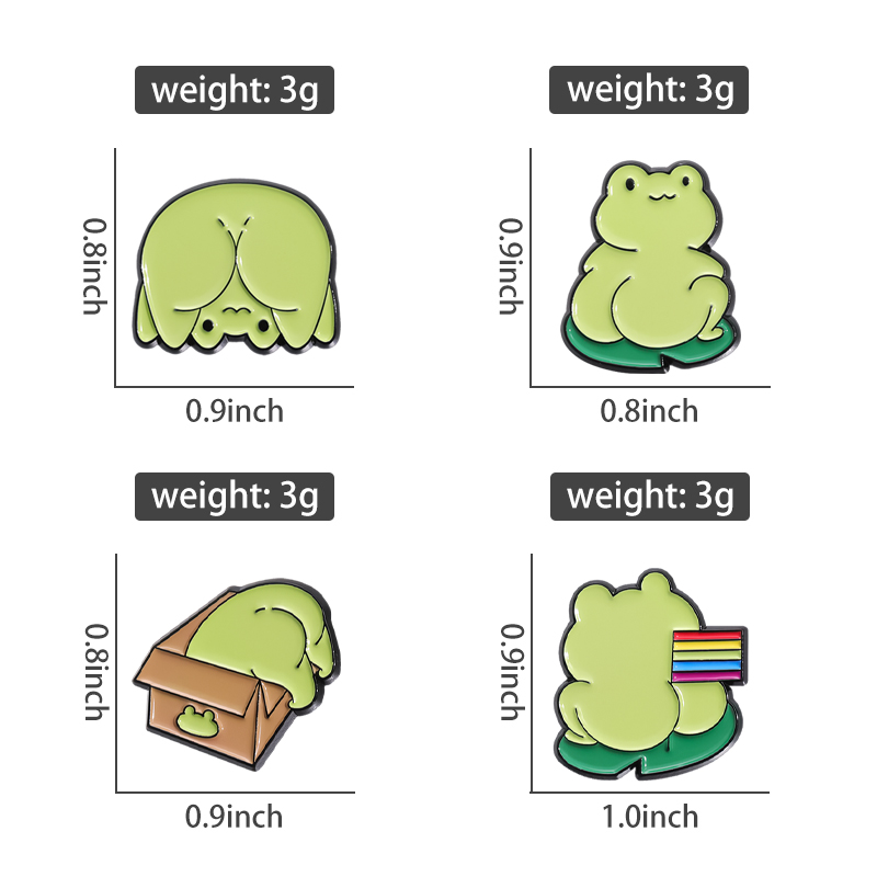 Cute Green Frog Enamel Pins Cu - đánh giá và giá Embroidery Fish