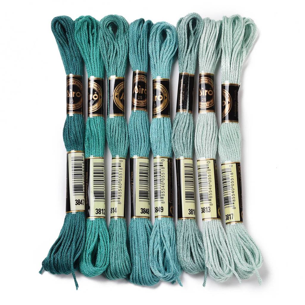 1Set 8 Skeins 0.5mm 6-Ply Poly - đánh giá và giá Embroidery Stitch