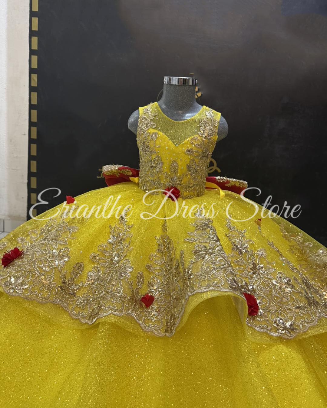 Yellow Flower Girl Dress For W - đánh giá và giá Embroidery Yellow Flower