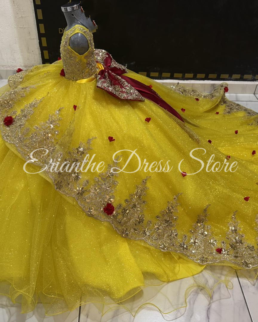 Yellow Flower Girl Dress For W - đánh giá và giá Embroidery Yellow Flower